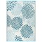 World Rug Gallery Modern Floral Aloha Reversible Recycled Plastic 3' X 5' Blue Outdoor Rug 6069BLUE3X5 - alternate 3